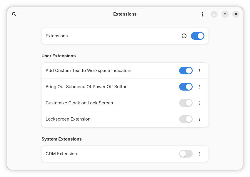 GNOME Shell Extensions